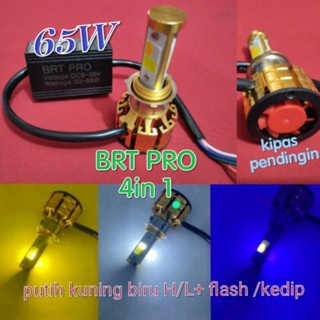 Lampu utama LED 3 sisi 4in1  HEADLAMP Z2 BRT PRO 3warna H/L + flash/ kedip 65W Z3 COCOK MOTOR DAN MO