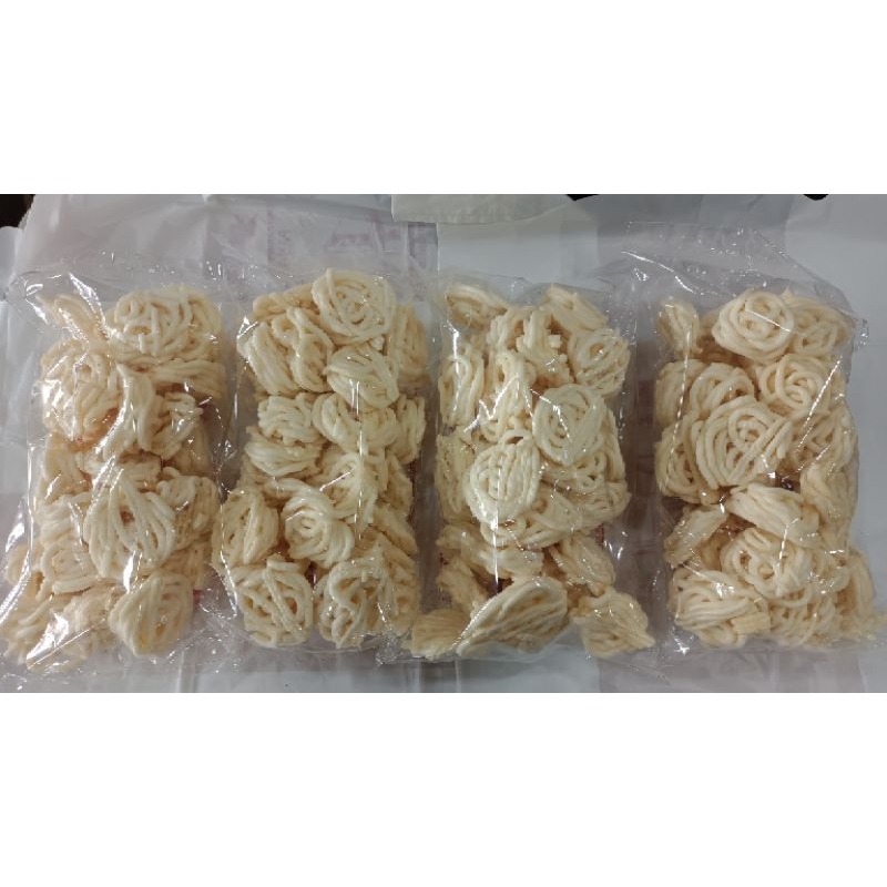 

Paket P 4 bungkus kerupuk sanggul semua 250 gram