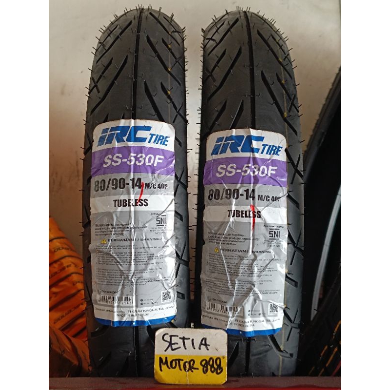 Ban irc 80/90-14 ss-530f tubeless ban luar irc tl 80 90 14 ring 14