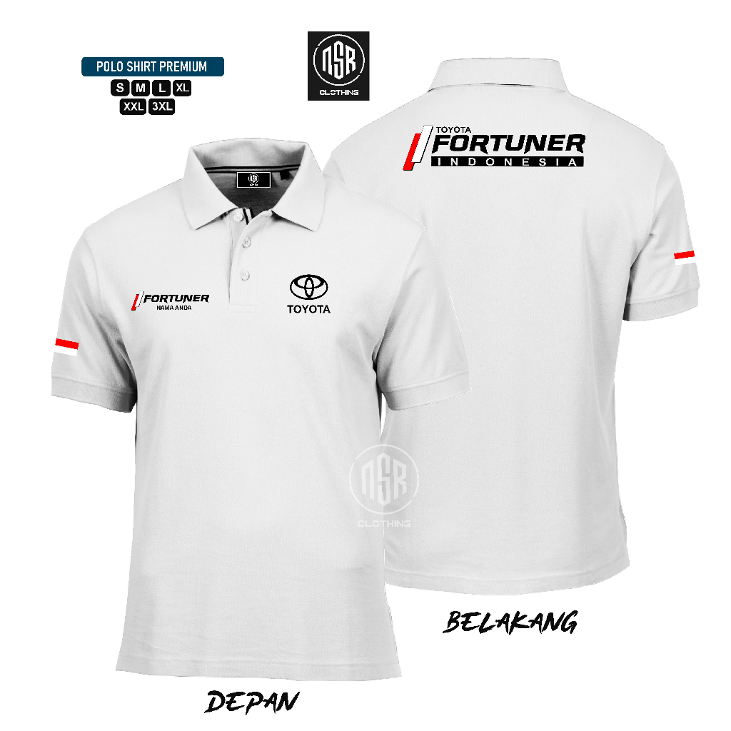 T-shirt polo toyota fortuner / baju fortuner /baju komunitas