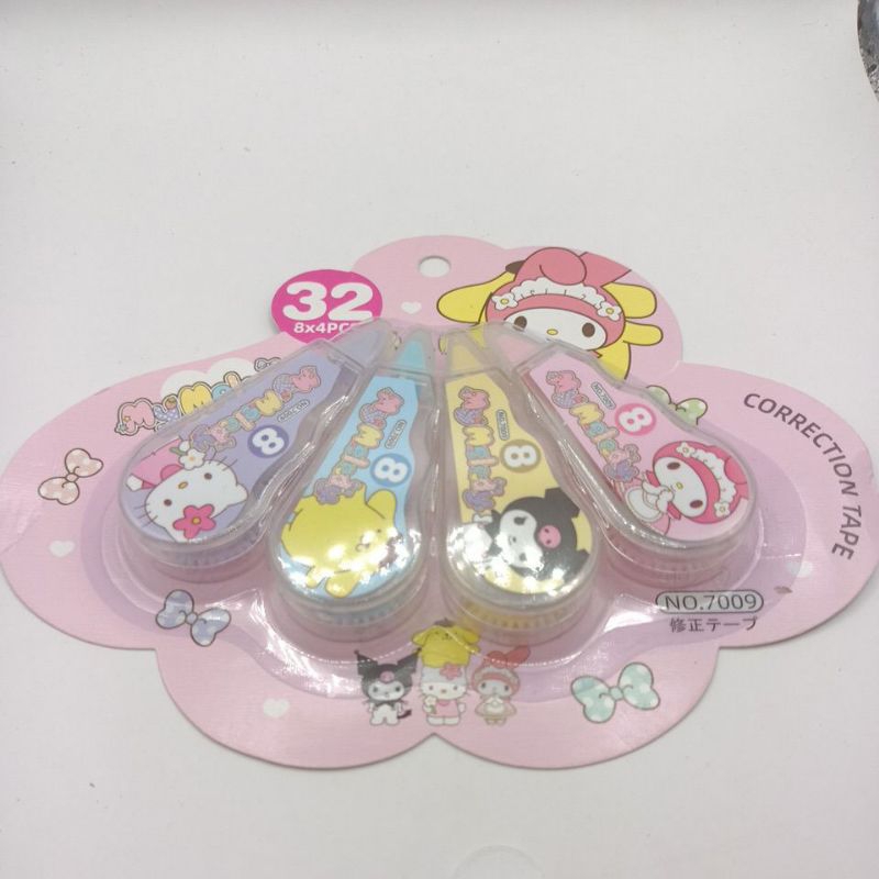 

1 KEPING ISI 4 CORECTION TAPE/ TIP EX KERTAS ROL TERLARIS PALEMBANG