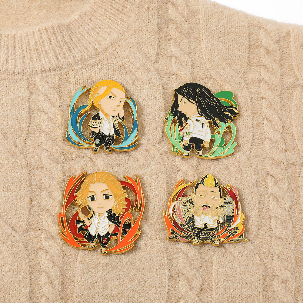KARAKTER TOKYO REVENGERS kecil pin bros LUCU, hiasan tas, baju, jaket, topi lucu anime pin