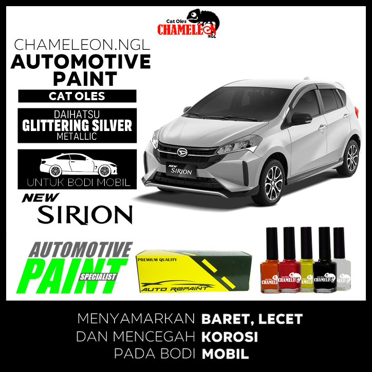 Cat Oles Daihatsu New Sirion Glittering Silver Automotive Paint CHAMELEON NGL
