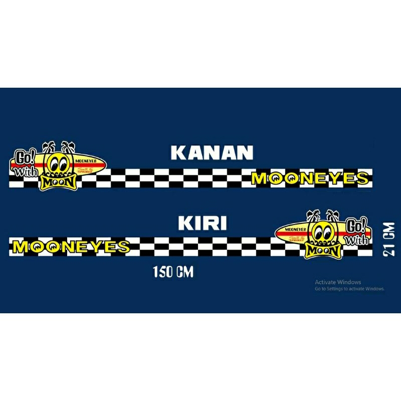 KSC - DECAL STICKER MOBIL ZEBRA MOONEYES