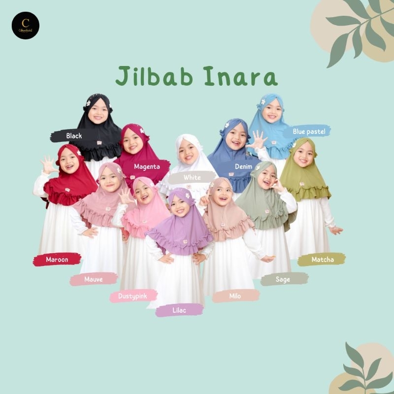JILBAB INARA/Jilbab anak perempuan (0-7 tahun)