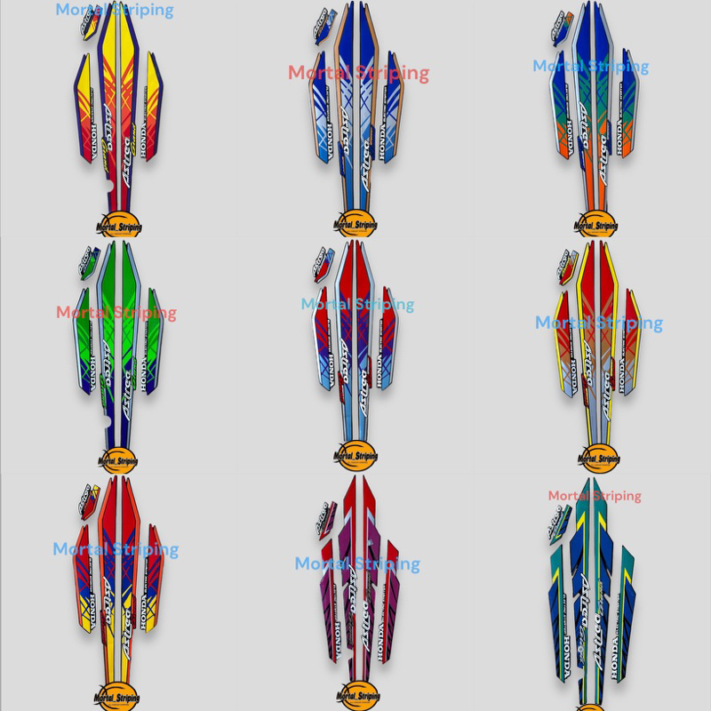 STIKER STRIPING & LIS BODY HONDA ASTREA GRAND 93 1993 LIMITED EDITION