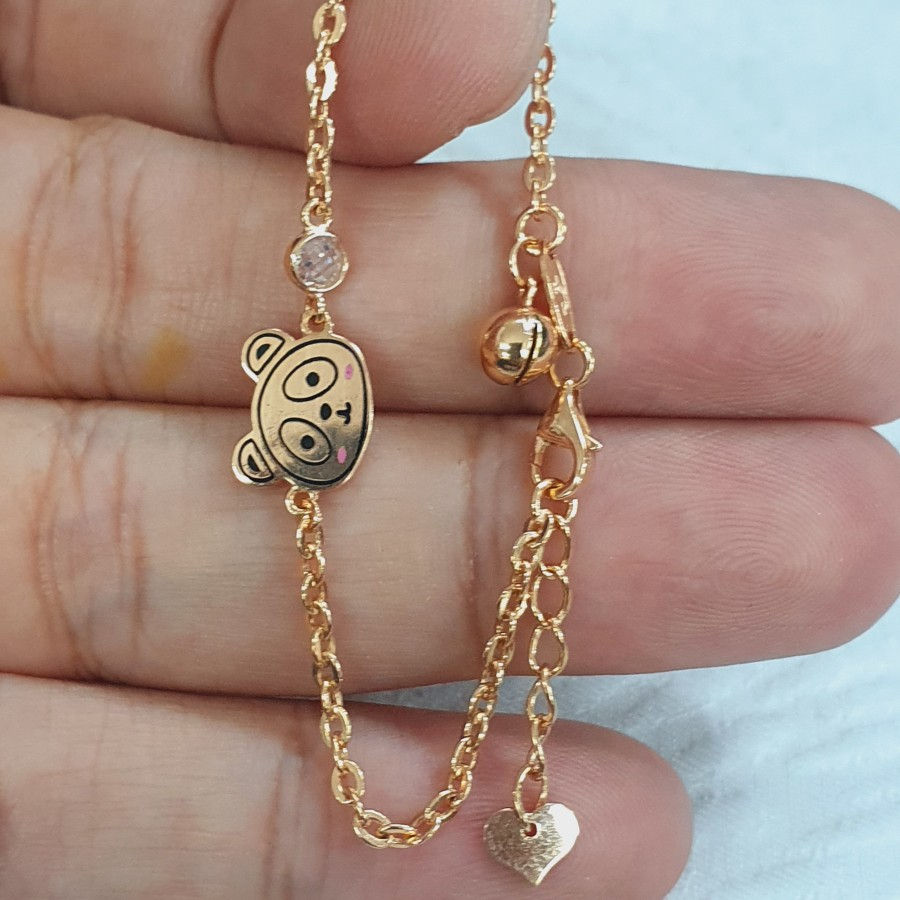 gelang rantai hollow model panda adjustable ad emas 70 % 700 70 % 16k