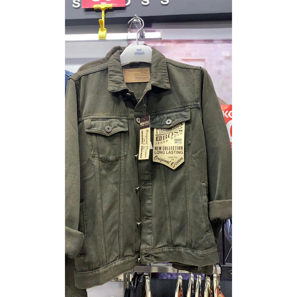 JACKET JEANS HIJAU JB BOSS