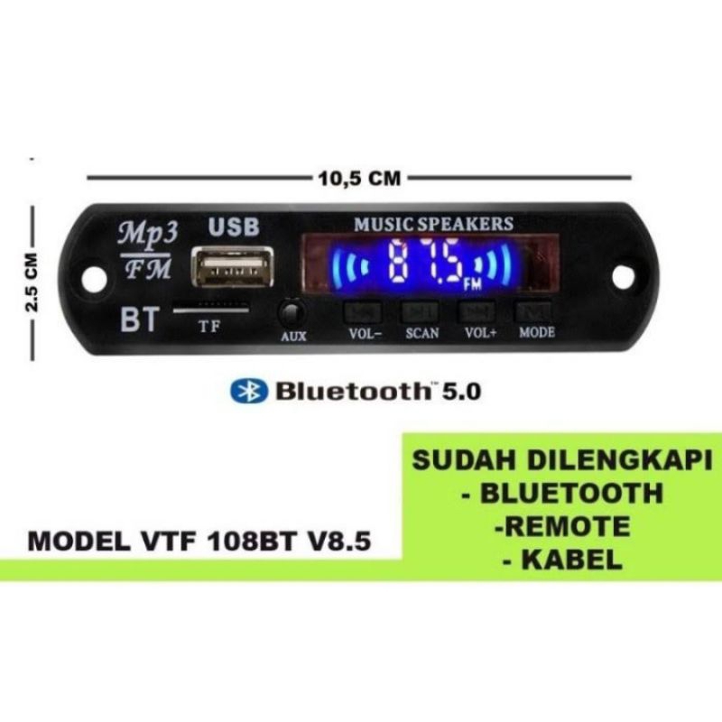 kit mp3 bluetooth merk vire