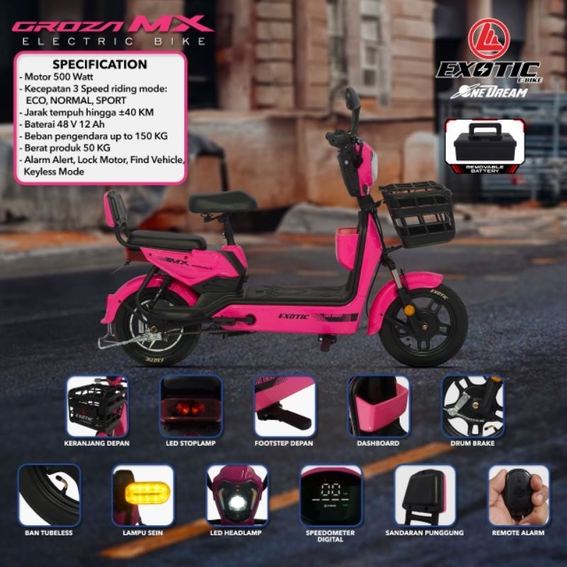 Sepeda Motor Listrik Exotic Groza MX Garansi Pabrik