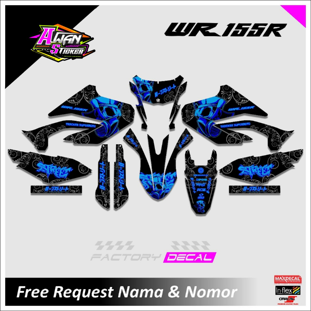 Decal WR155 Full Body Variasi Decal WR Supermoto Aksesoris Stiker Decal Motor Yamaha WR 155 R