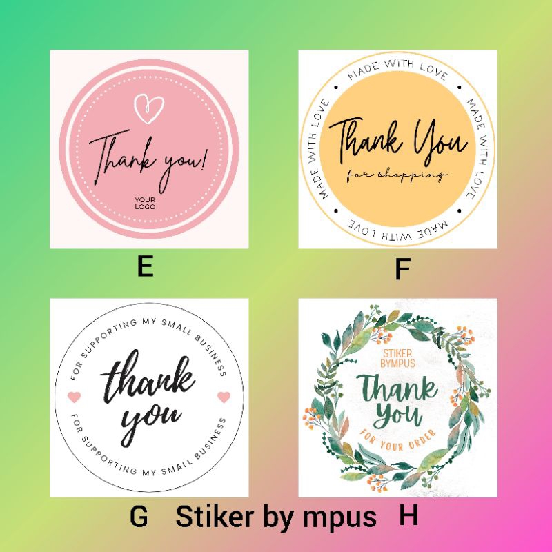 

cetak stiker thankyou 1hari jadi sesuai request ukuran dan desain