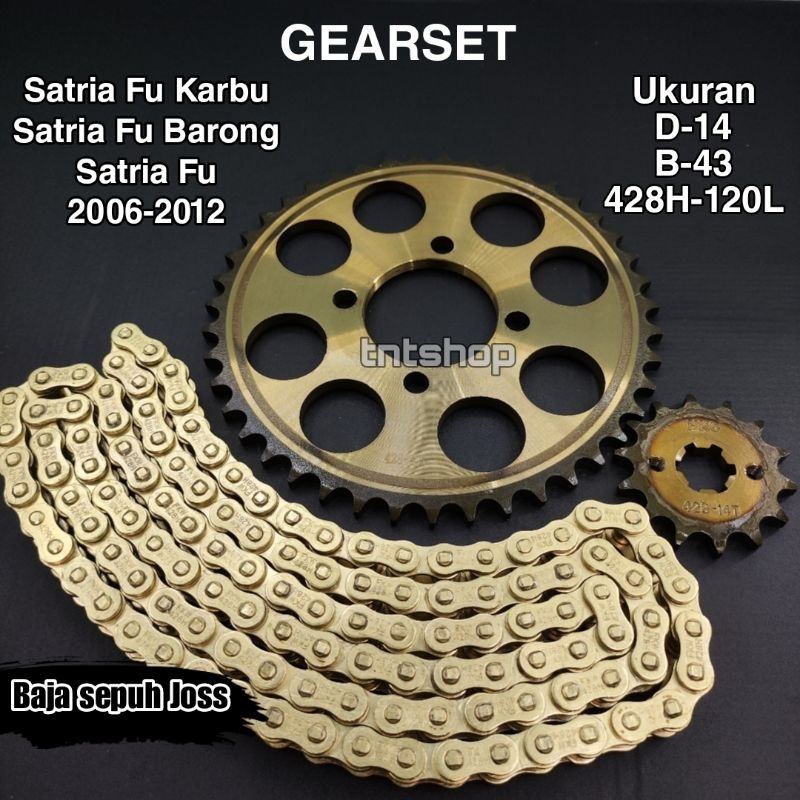 Gear Gir ger set SATRIA FU KARBU SATRIA FU BARONG PNP FU TAHUN 2006-2012 GEARSET SATRIA FU KARBU