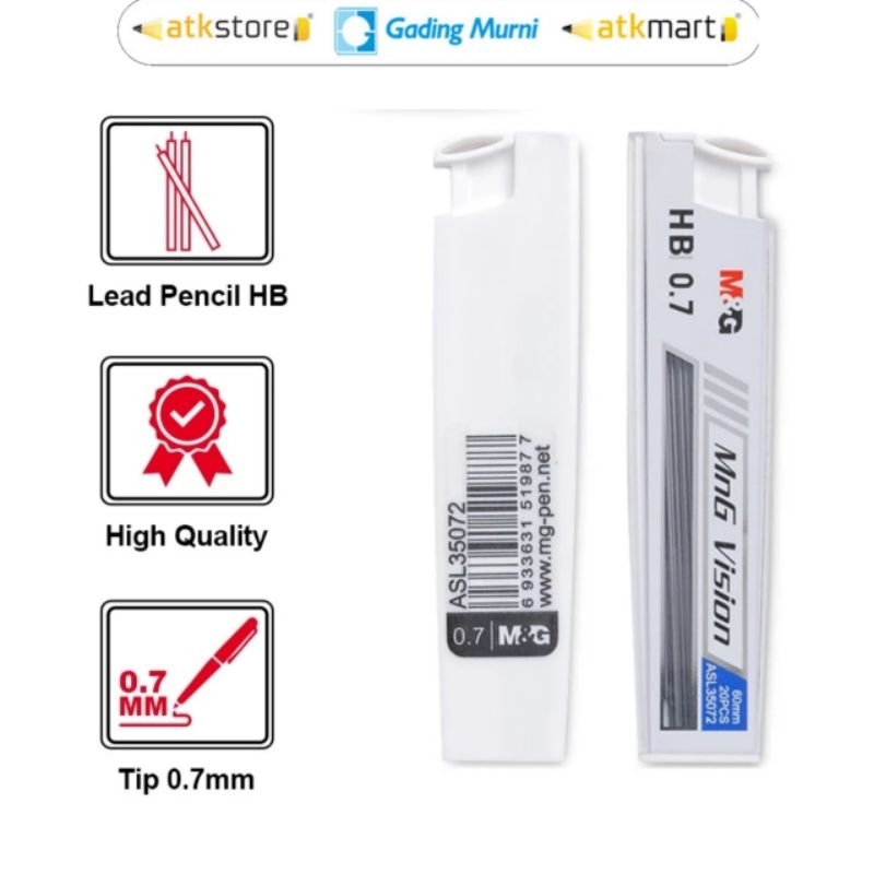 

M&G Refill Isi Pensil Mekanik Refill Isi Mechanical Pencil HB 2B 0.5 mm 0.7 mm 0.9 mm 2.0 mm