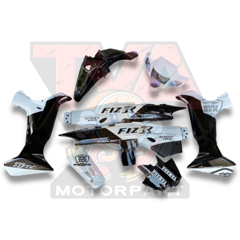 PAKET BODY FULLSET HALUS YAMAHA FIZ R MARLBORO HITAM PUTIH/SILVER EXCLUSIVE