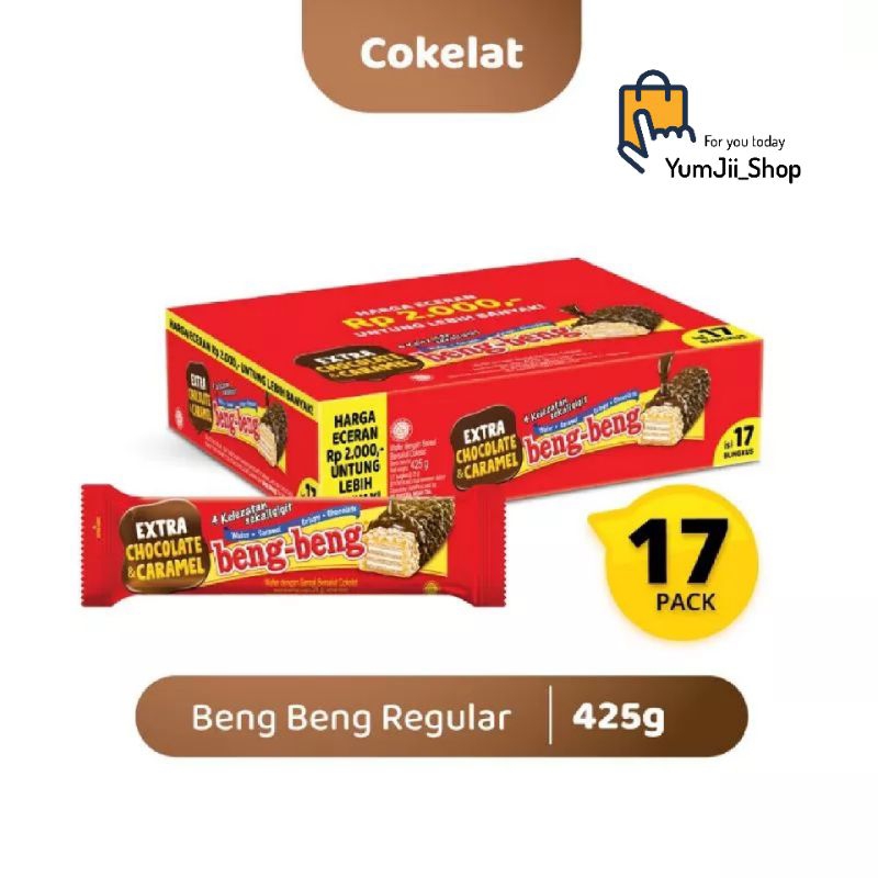 

BENG - BENG Reguler Cokelat Snack | 17pack_22gr.