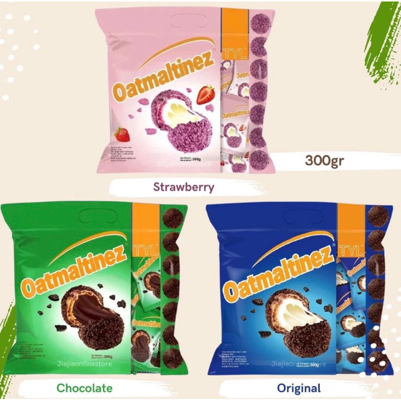 TYL - Oatmaltinez Ball biskuit chocolate/strawberry/Original 300gr
