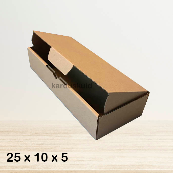 

Kardus 25 x 10 x 5 cm die cut tipe E Flute K150 box kotak karton packing