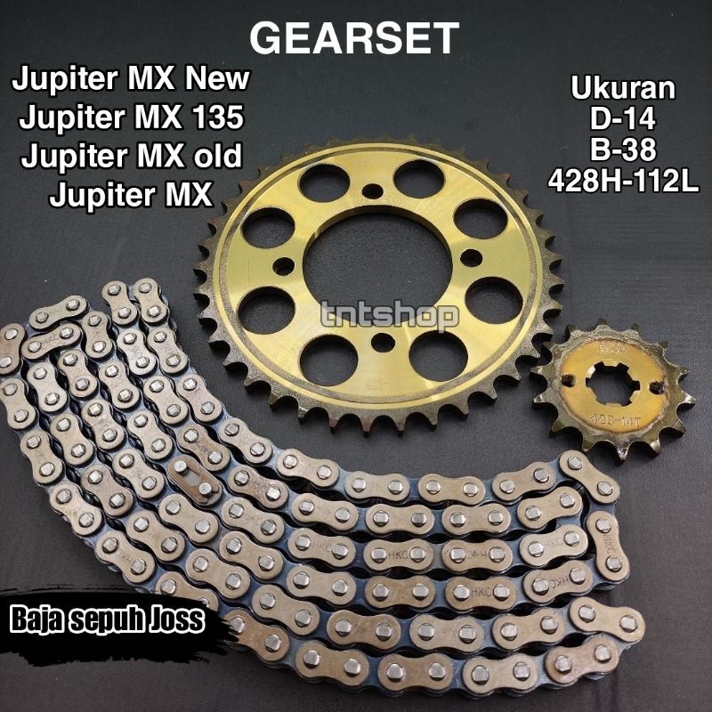Gear gir set Jupiter MX New Jupiter MX 135 new old gearset girset gigi tarik rantai roda model sss