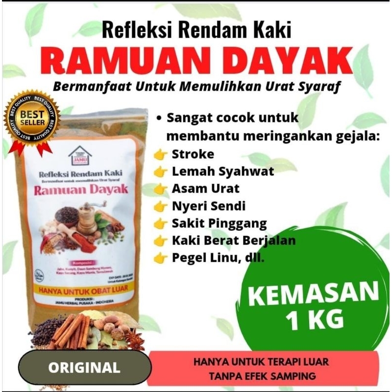 Jumbo ramuan dayak refleksi rendam kaki kemasan 1 kg