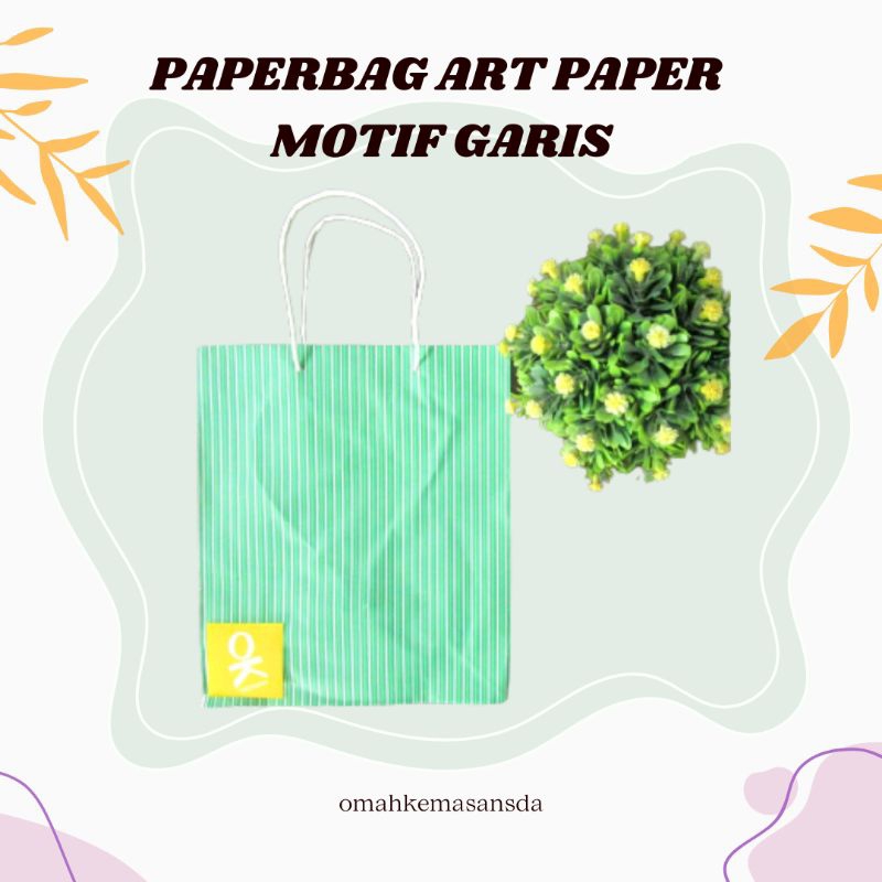 

Paperbag / Tas kertas / paperbag ultah / paperbag kado / tas kado motif garis