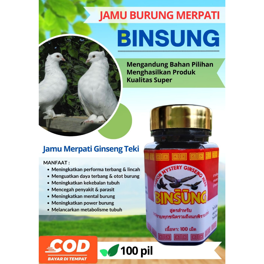 Jamu Merpati Herbal Merpati Dara Kolong Doping Player Terbukti Meningkatkan Power Terbang - BINSUNG 