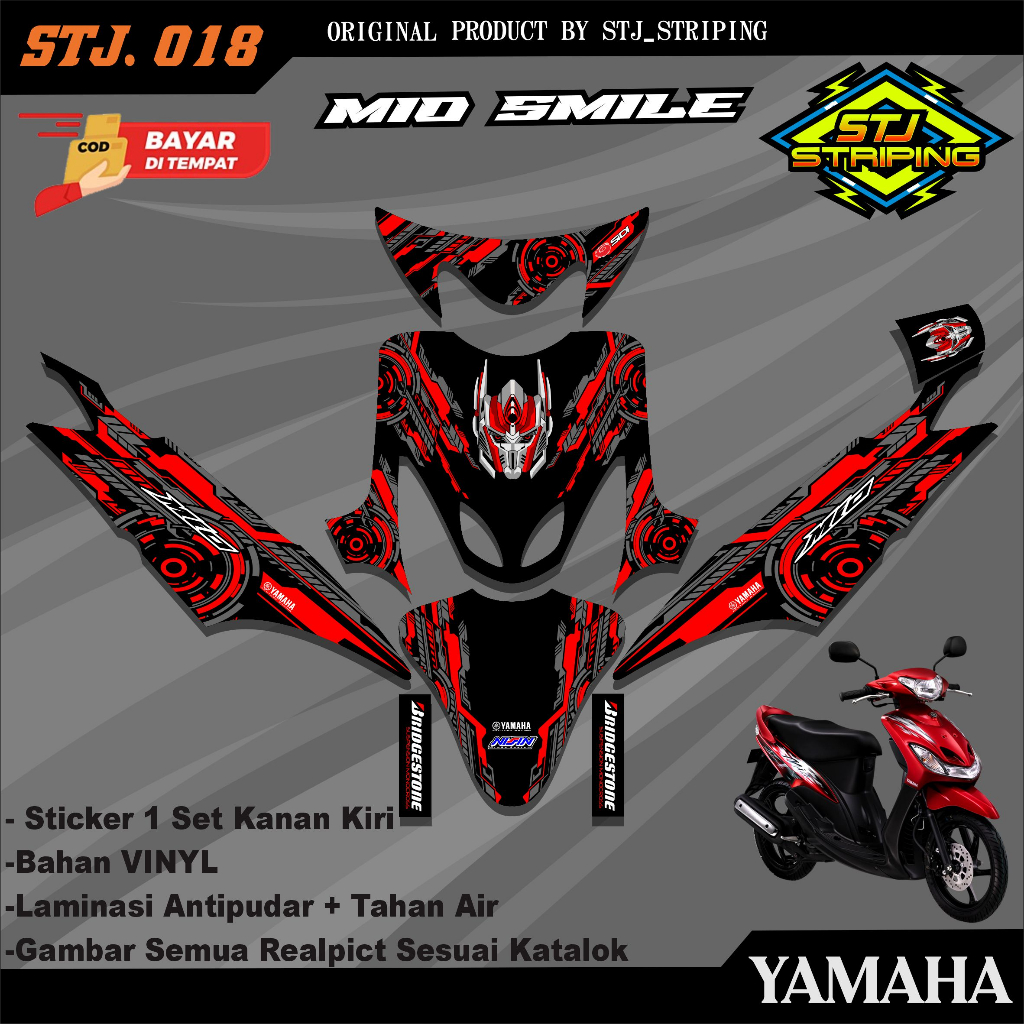 Stiker DECAL Full Body Motor MIO SMILE - Sticker DECAL Full Body Motor MIO SMILE. STJ.018