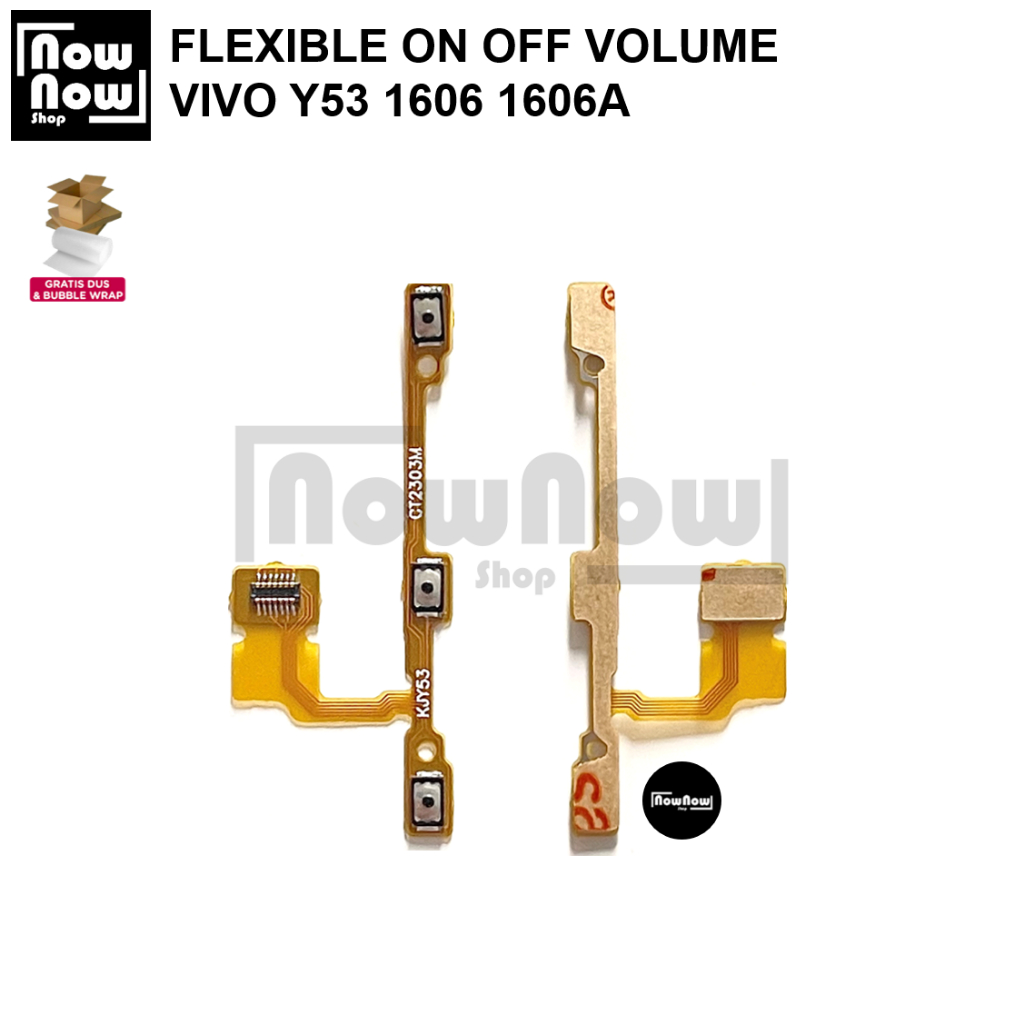 Flexible ON OFF Volume Vivo Y53 1606 1606A Original Tombol Power Volume Flexibel Konektor Fleksibel 