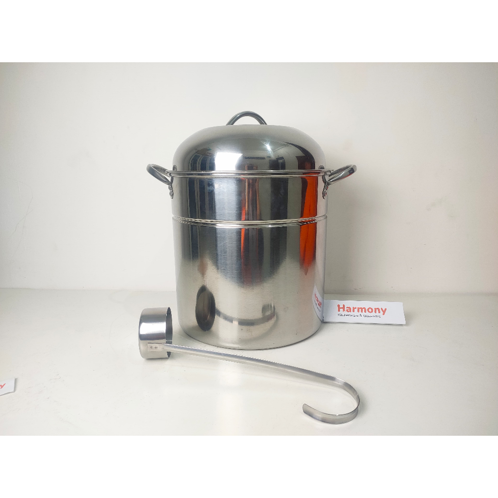 Supra Bakso Pot 30QT Panci Bakso Dandang Bakso + Tutup Stainless Tebal