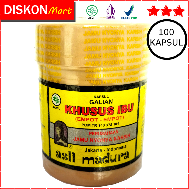 JAMU EMPOT EMPOT NYONYA KARSIH 100 KAPSUL RAMUAN MPOT MPOT MADURA EMPOTAN  WANITA KEWANITAAN SUDAH B