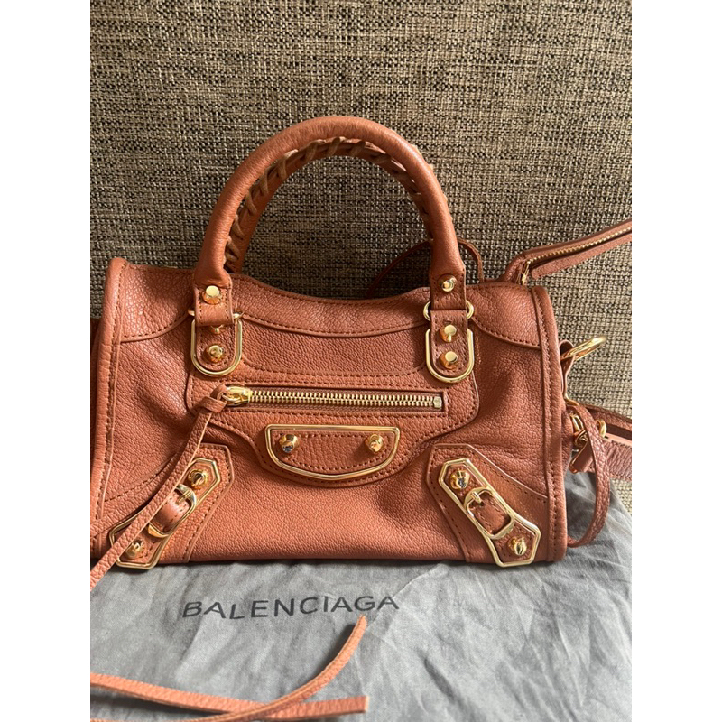 tas balenciagaa orange bata preloved uk24