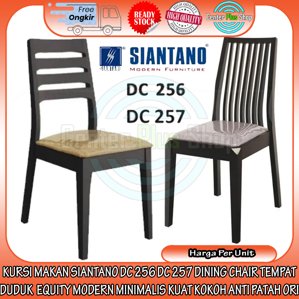 [INSTANT] KURSI MAKAN SIANTANO DC 256 DC 257 DINING CHAIR TEMPAT DUDUK BANGKU CAFE RESTORAN DAPUR PE