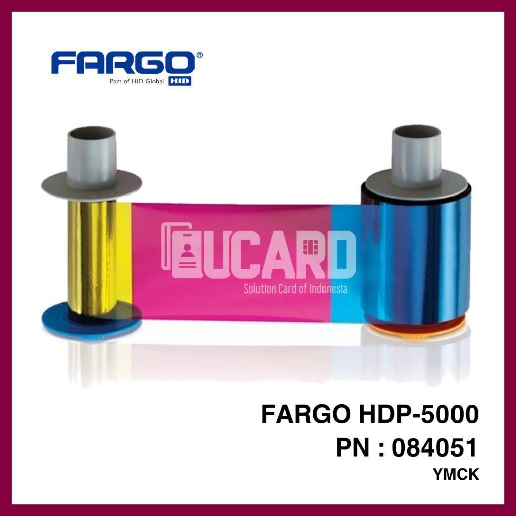 RIBBON COLOR FARGO HDP5000 HDP COLOR RIBBON HDP 5000 PN : 084051 YMCK