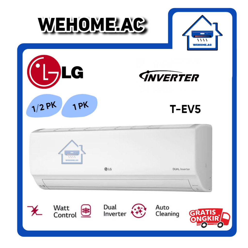 AC LG 1.5 PK - 2 PK AC Inverter LG T12EV5 / T18EV5 1.5 PK - 2 PK AC Inverter Dual Cool Watt Control 