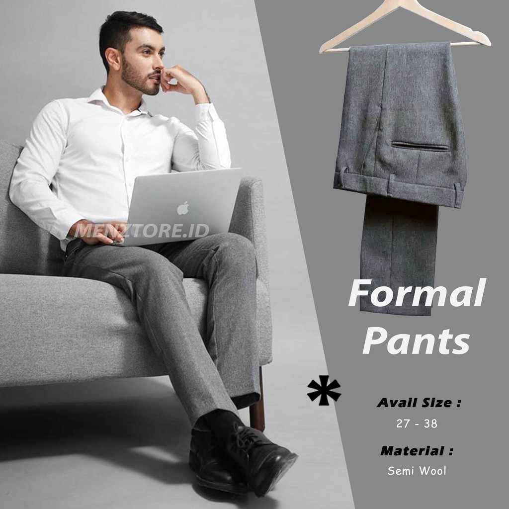 celan panjang formal slimfit celana pria