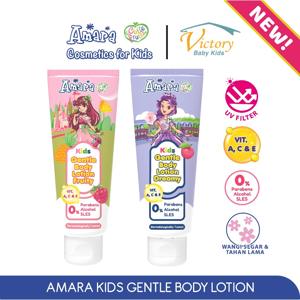 Amara Kids Gentle Body Lotion 100 ml &amp; 200 ml - Body Lotion Anak BPOM