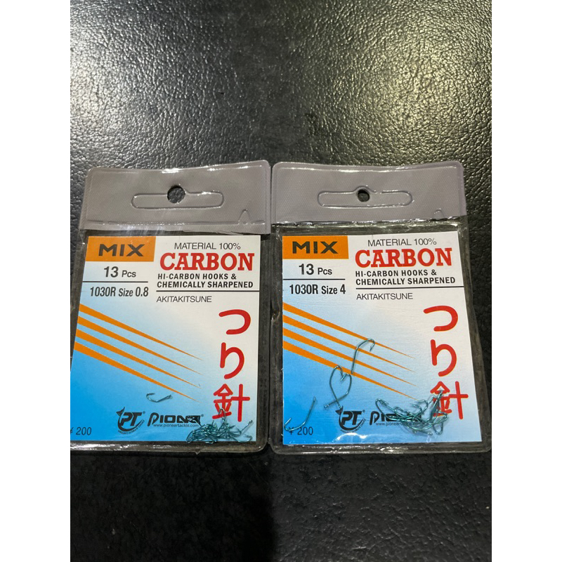 mata kail mix carbon 1030r dan 1055|mata kail biru lubang|mata kail putih lubang