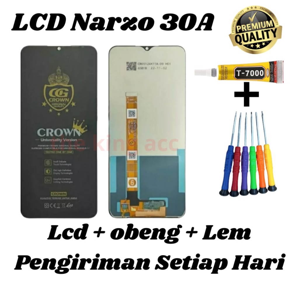 Lcd Touchscreen Realme Narzo 30A / Lcd Realme Narzo 30A Original (Free Lem Lcd + Obeng)