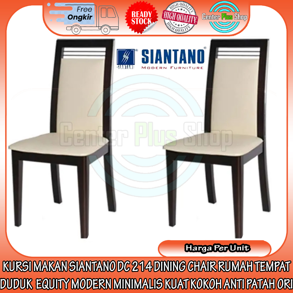 [INSTANT] DINING CHAIR KURSI MAKAN DC 214 SIANTANO CAFE RESTORAN TEMPAT DUDUK BANGKU JOK DAPUR FURNI