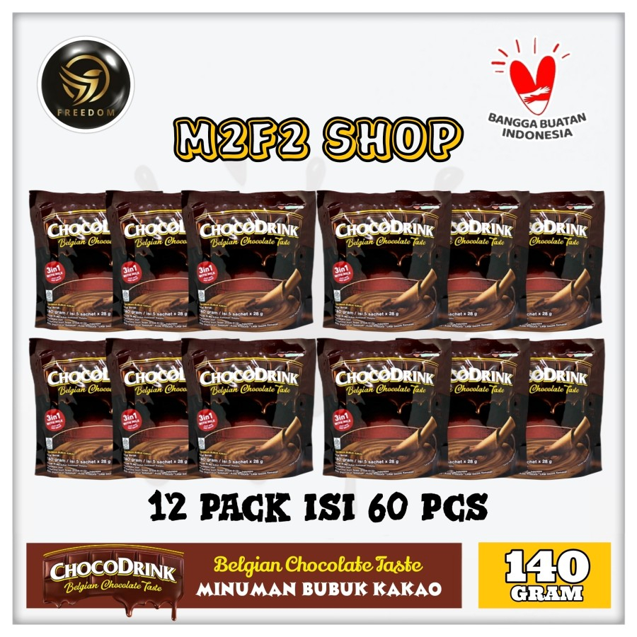 

Chocodrink Belgian Chocolate Taste | Bubuk Kakao MT - 28 gr (Kemasan 12 Pack)