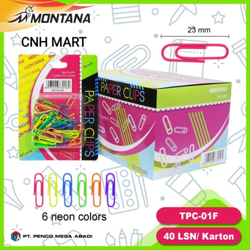

Paper Clip - Klip Warna - Warni - Clip Kertas Montana