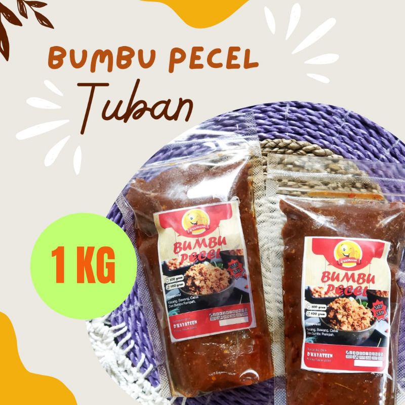 

sambel pecel Tuban 1kg bumbu pecel sambel kacang 1kg