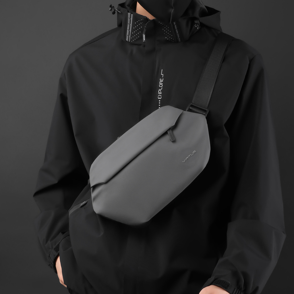 VIRTUS -BB-1248 Tas Selempang Pria Polos Kualitas Bagus Kekinian Trendy 2023 Bag Ootd Hangout Ringan