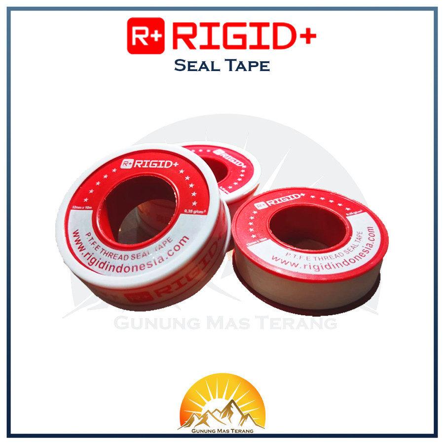 Rigid + Seal Tape 12mm 10 meter Full PTFE Seltip Thread Kecil 12 mm