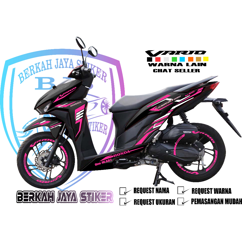 Cutting Stiker Vario - Aksesoris Motor Cuting Honda Vario 125 & 150 Skotlet Stiker Striping Lis Vari