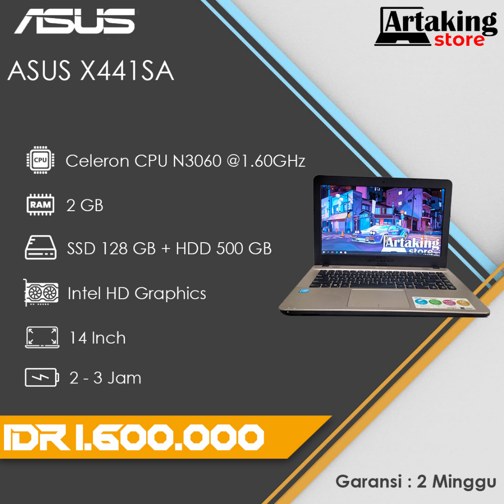 Asus X441SA - Celeron - SSD 128gb