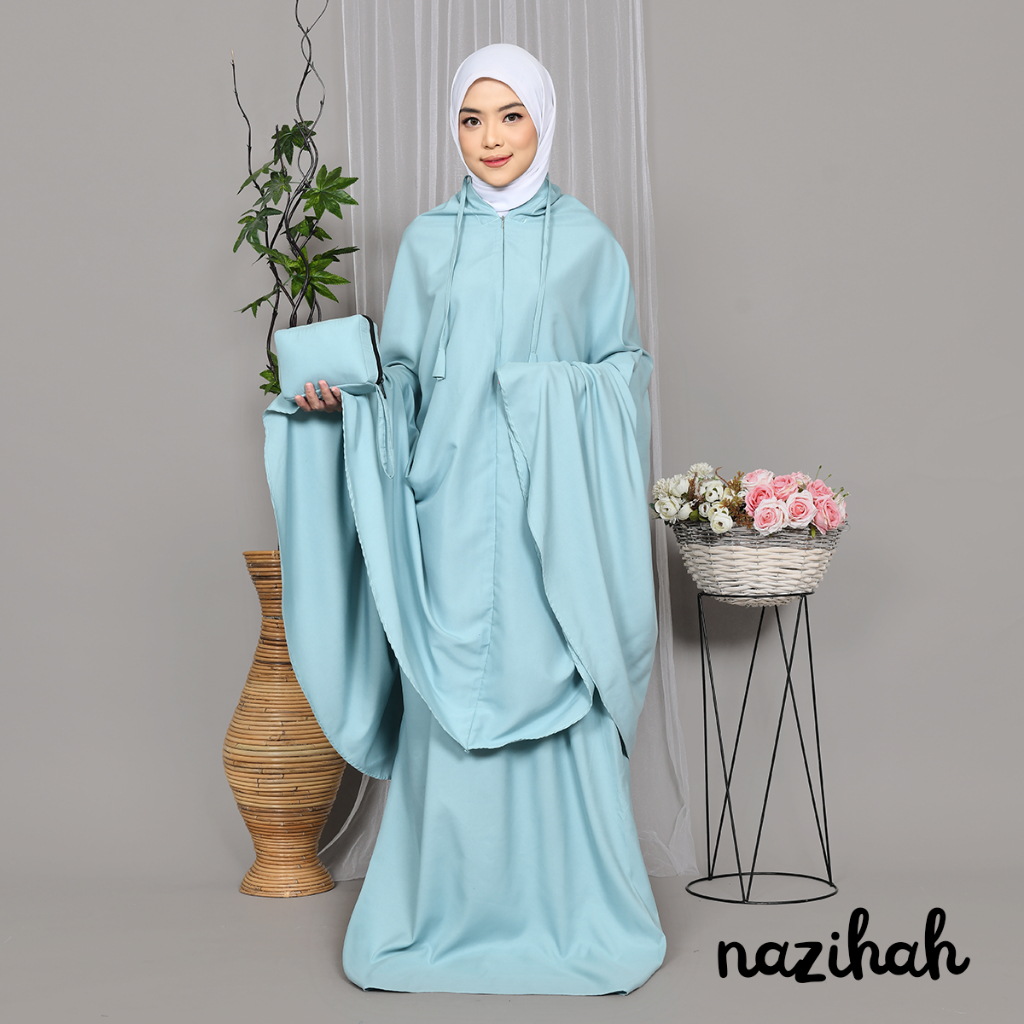 MUKENA NAZIHAH Mukena Traveling Dewasa Resleting 2 in 1 Nadine