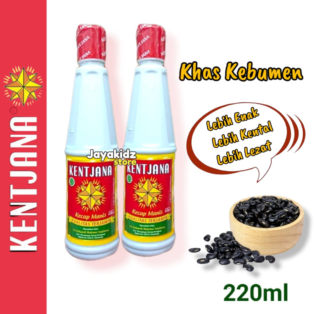 

Kecap Kentjana Botol Plastik 220 ml Asli Kebumen