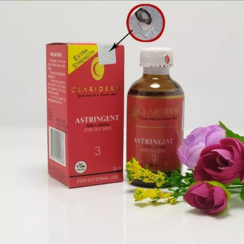 TONER CLARIDERM ORIGINAL / TONER WAJAH CLARIDERM ORIGINAL / ALKOHOL CLARIDERM ASTRINGENT ASLI / tone