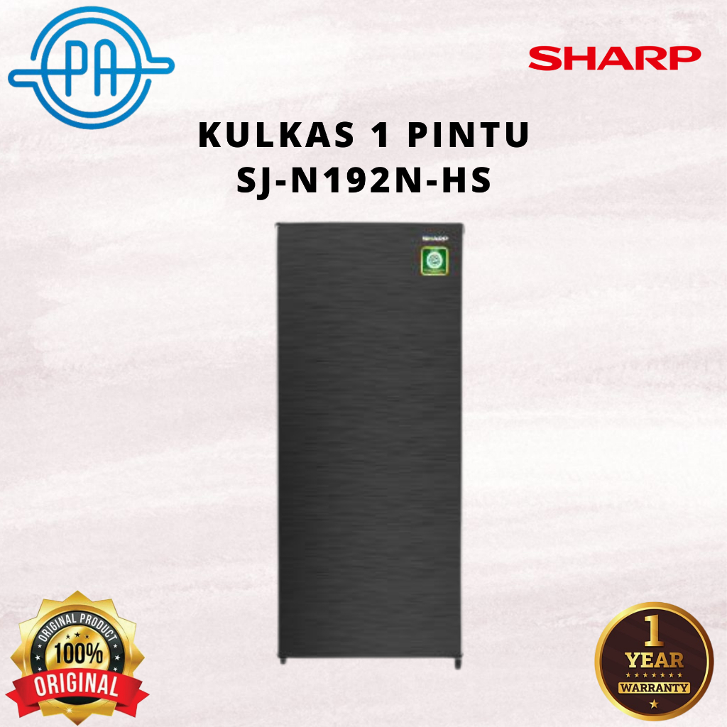 KULKAS SHARP 1 PINTU SJ-N192N-HS / SJN 192 NHS / SJ-N 192 N-HS 192 GARANSI RESMI